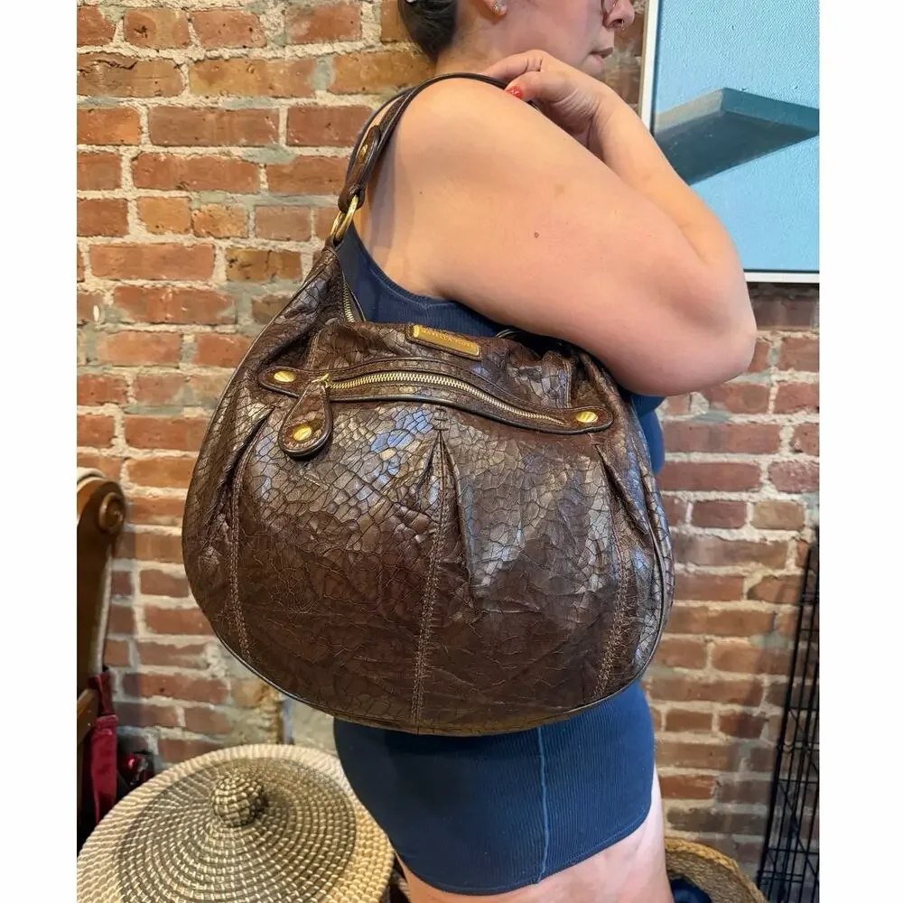 Isabella Fiore Croc Embossed Hobo Bag